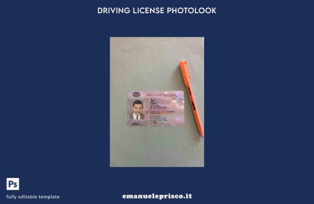 modello FRONTALE photolook della patente di guida russa in stile verificato